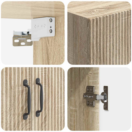 Skåpset 2 pcs Sonoma-ek 66 x 34,5 x 87 cm Konstruerat trä