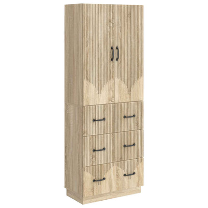 Skåpset 2 pcs Sonoma-ek 66 x 34,5 x 87 cm Konstruerat trä