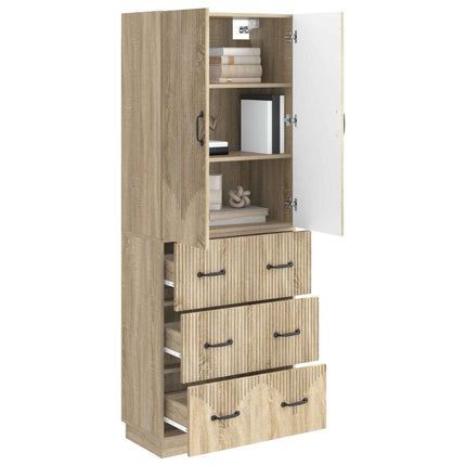 Skåpset 2 pcs Sonoma-ek 66 x 34,5 x 87 cm Konstruerat trä