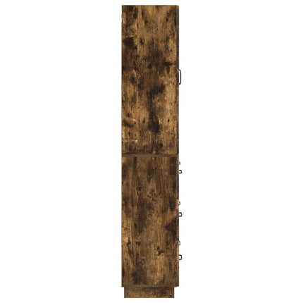 Skåpset 2 pcs Rökt ek 66 x 34,5 x 87 cm Konstruerat trä