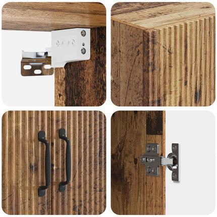 Skåpset 2 pcs Gammalt trä 66 x 34,5 x 87 cm Konstruerat trä