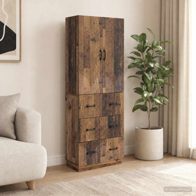 Skåpset 2 st 66 x 34,5 x 87 cm Konstruerat trä Gammalt trä