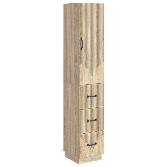 Skåpset 2 st 33 x 34,5 x 87 cm Konstruerat trä Sonoma-ek
