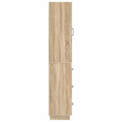 Skåpset 2 pcs Sonoma-ek 33 x 34,5 x 87 cm Konstruerat trä