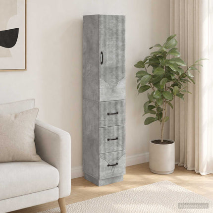 Skåpset 2 st 33 x 34,5 x 87 cm Konstruerat trä Betonggrå