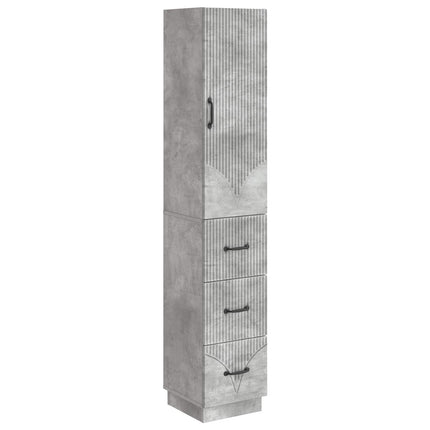 Skåpset 2 pcs Betonggrå 33 x 34,5 x 87 cm Konstruerat trä