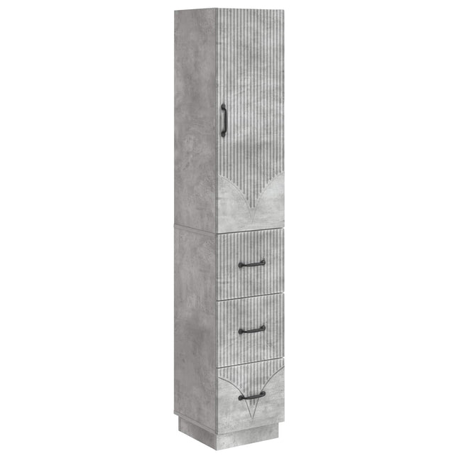 Skåpset 2 st 33 x 34,5 x 87 cm Konstruerat trä Betonggrå