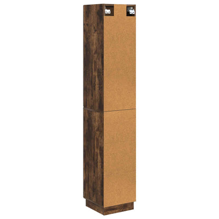 Skåpset 2 pcs Rökt ek 33 x 34,5 x 87 cm Konstruerat trä