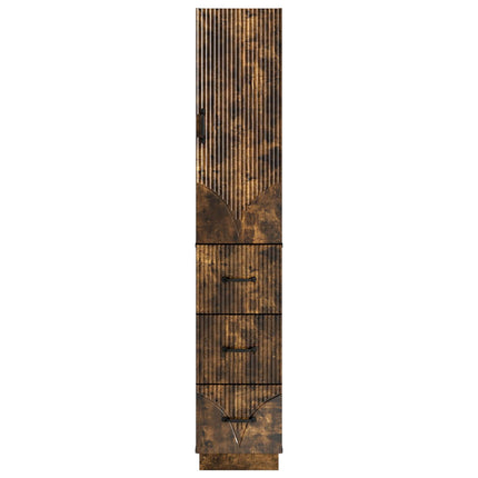 Skåpset 2 pcs Rökt ek 33 x 34,5 x 87 cm Konstruerat trä