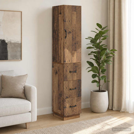 Skåpset 2 st 33 x 34,5 x 87 cm Konstruerat trä Gammalt trä