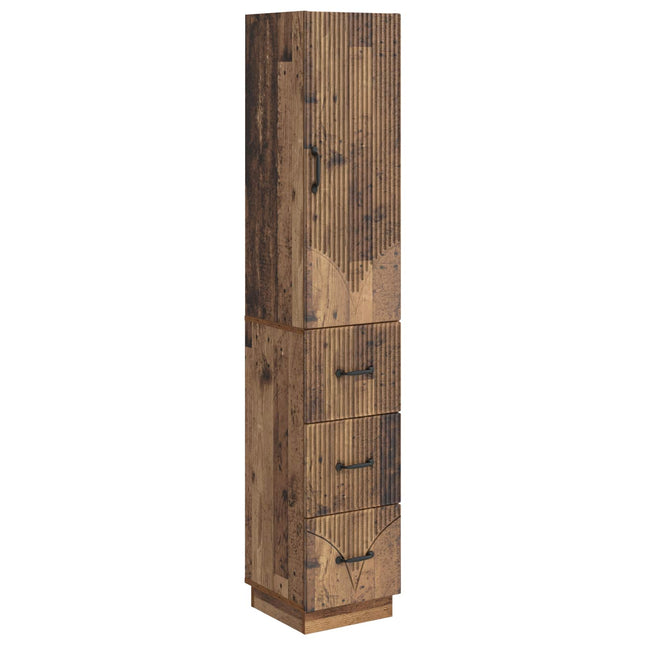 Skåpset 2 st 33 x 34,5 x 87 cm Konstruerat trä Gammalt trä