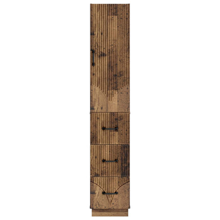 Skåpset 2 pcs Gammalt trä 33 x 34,5 x 87 cm Konstruerat trä