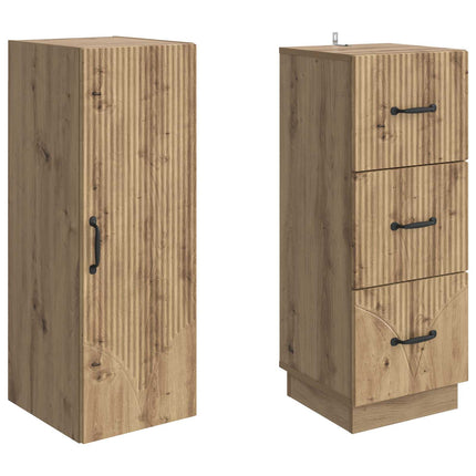 Skåpset 2 pcs Artisan-ek 33 x 34,5 x 87 cm Konstruerat trä