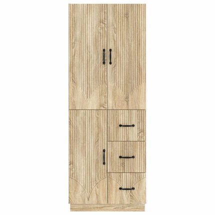 Skåpset 2 pcs Sonoma-ek Konstruerat trä