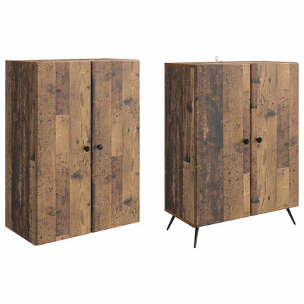 Skåpset 2 pcs Gammalt trä Konstruerat trä