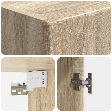 Skåpset 2 pcs Sonoma-ek Konstruerat trä