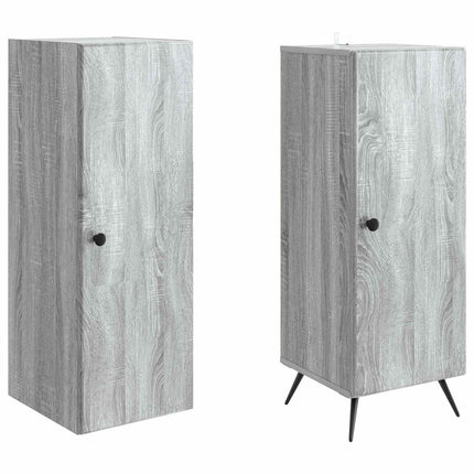 Skåpset 2 pcs Grå Sonoma Konstruerat trä