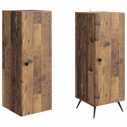Skåpset 2 pcs Gammalt trä Konstruerat trä