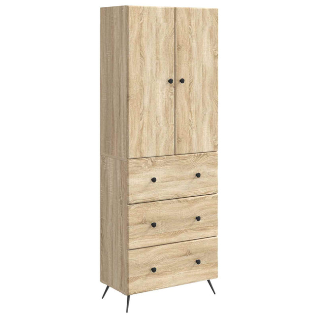 Skåpset 2 st 66 x 34,5 x 90 cm Konstruerat trä Sonoma-ek