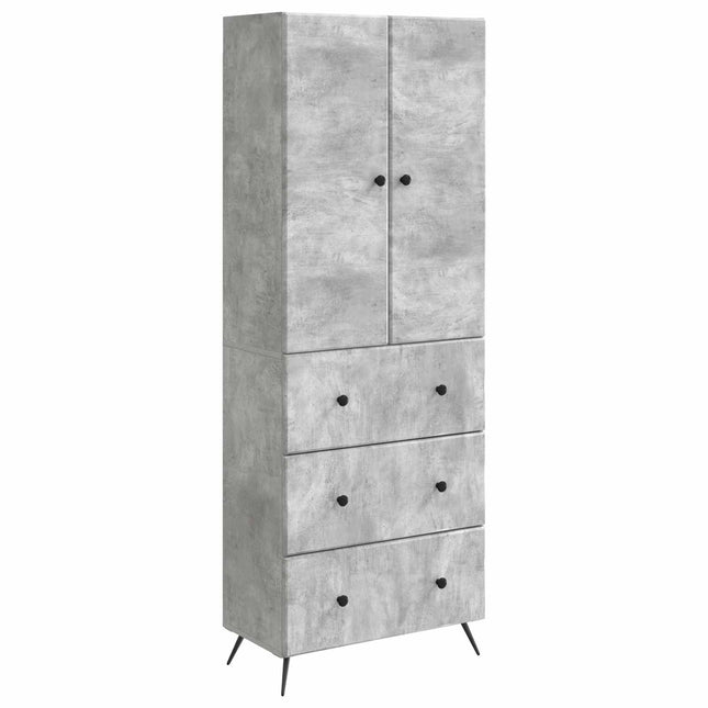 Skåpset 2 st 66 x 34,5 x 90 cm Konstruerat trä Betonggrå