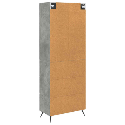 Skåpset 2 pcs Betonggrå 66 x 34,5 x 90 cm Konstruerat trä