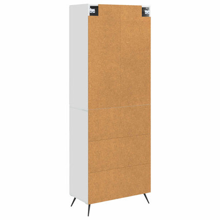 Skåpset 2 pcs Vit högglans 66 x 34,5 x 90 cm Konstruerat trä