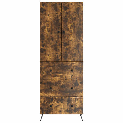Skåpset 2 pcs Rökt ek 66 x 34,5 x 90 cm Konstruerat trä