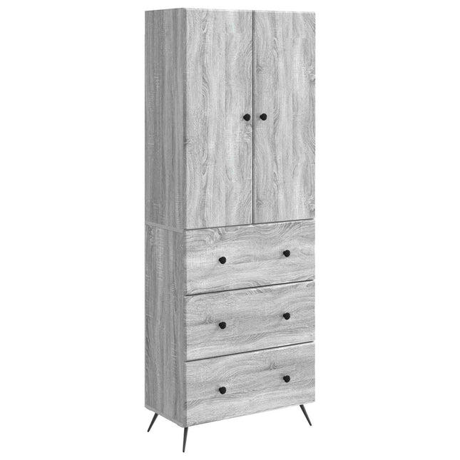 Skåpset 2 st 66 x 34,5 x 90 cm Konstruerat trä Grå Sonoma