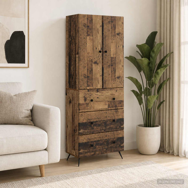 Skåpset 2 st 66 x 34,5 x 90 cm Konstruerat trä Gammalt trä