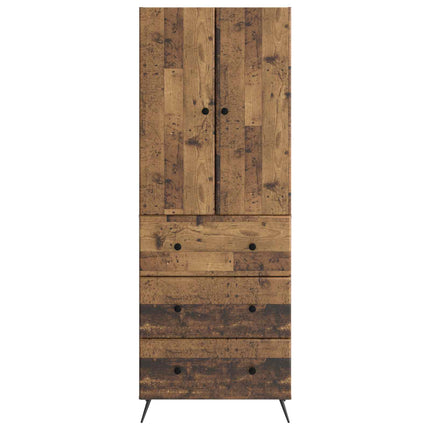 Skåpset 2 pcs Gammalt trä 66 x 34,5 x 90 cm Konstruerat trä