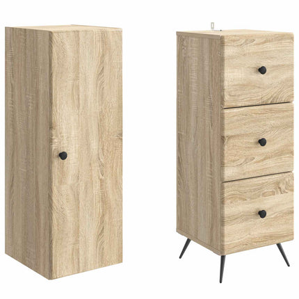 Skåpset 2 pcs Sonoma-ek 34,5 x 34,5 x 90 cm Konstruerat trä
