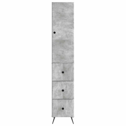 Skåpset 2 pcs Betonggrå 34,5 x 34,5 x 90 cm Konstruerat trä