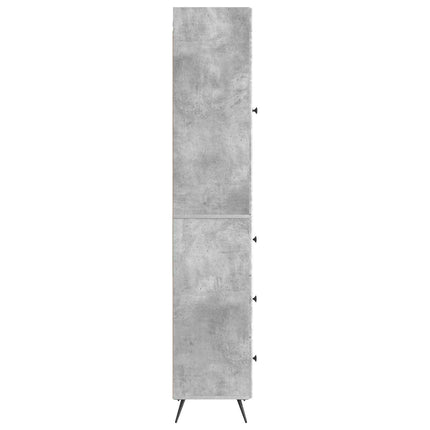 Skåpset 2 pcs Betonggrå 34,5 x 34,5 x 90 cm Konstruerat trä
