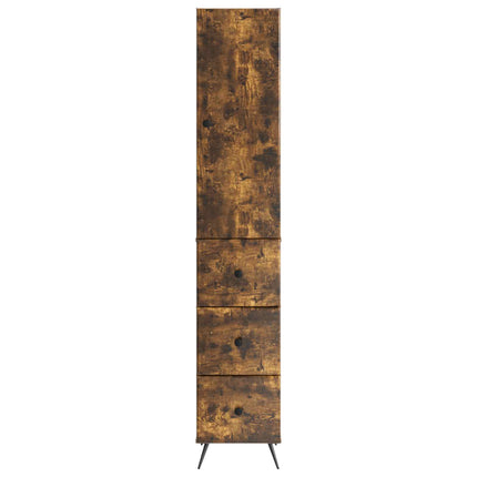 Skåpset 2 pcs Rökt ek 34,5 x 34,5 x 90 cm Konstruerat trä