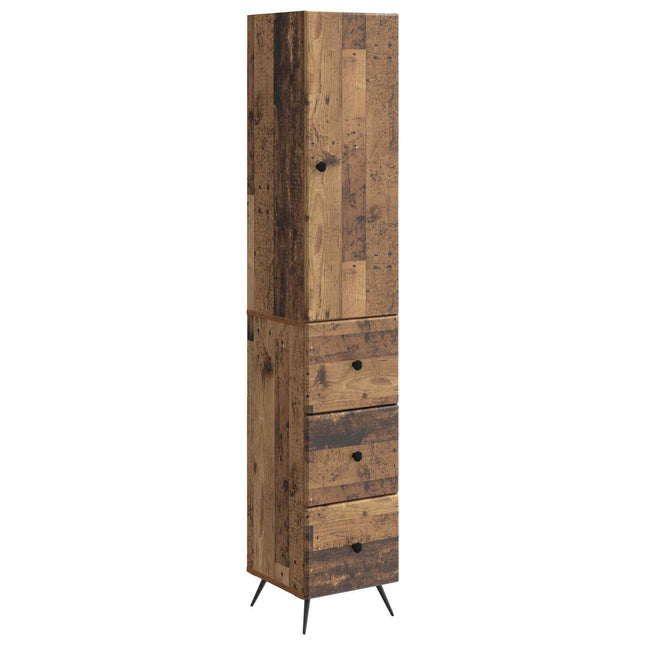Skåpset 2 st 34,5 x 34,5 x 90 cm Konstruerat trä Gammalt trä