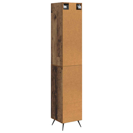 Skåpset 2 pcs Gammalt trä 34,5 x 34,5 x 90 cm Konstruerat trä