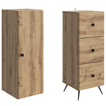 Skåpset 2 pcs Artisan-ek 34,5 x 34,5 x 90 cm Konstruerat trä
