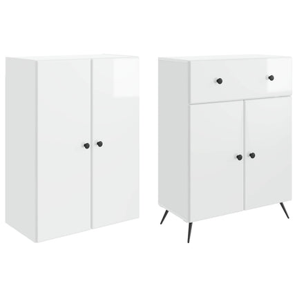 2 pcs Vit högglans