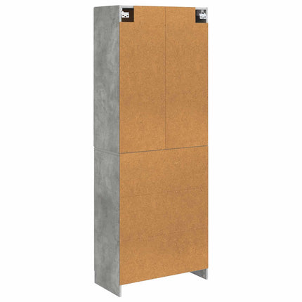 Skåpset 2 pcs Betonggrå Konstruerat trä