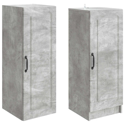 Skåpset 2 pcs Betonggrå Konstruerat trä