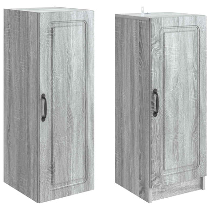 Skåpset 2 pcs Grå Sonoma Konstruerat trä