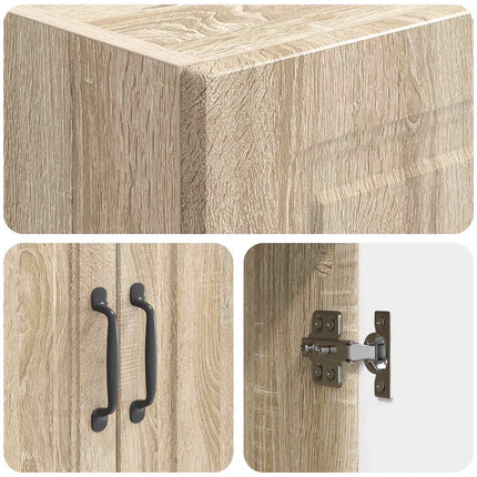 Skåpset 2 pcs Sonoma-ek 66 x 34,5 x 87 cm Konstruerat trä