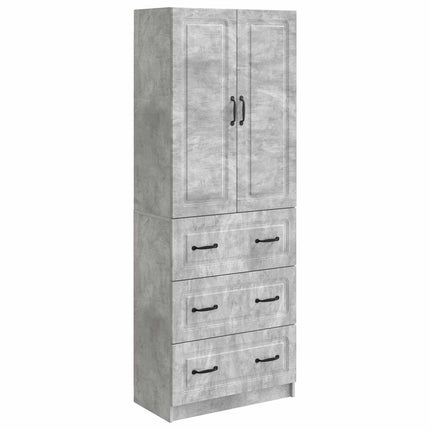 Skåpset 2 pcs Betonggrå 66 x 34,5 x 87 cm Konstruerat trä