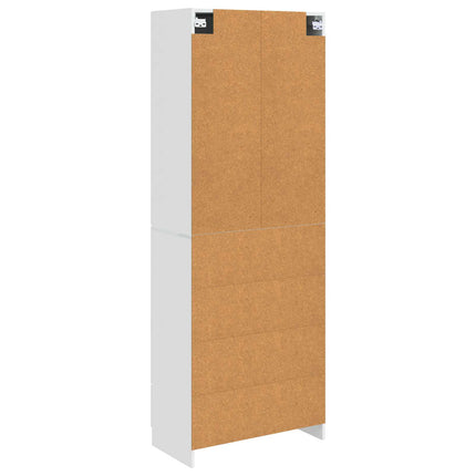 Skåpset 2 pcs Vit högglans 66 x 34,5 x 87 cm Konstruerat trä