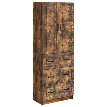 Skåpset 2 pcs Rökt ek 66 x 34,5 x 87 cm Konstruerat trä