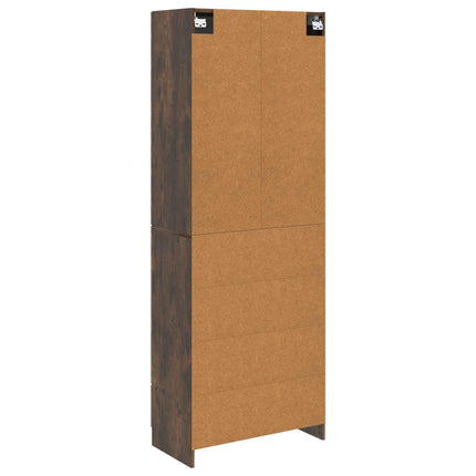 Skåpset 2 pcs Rökt ek 66 x 34,5 x 87 cm Konstruerat trä