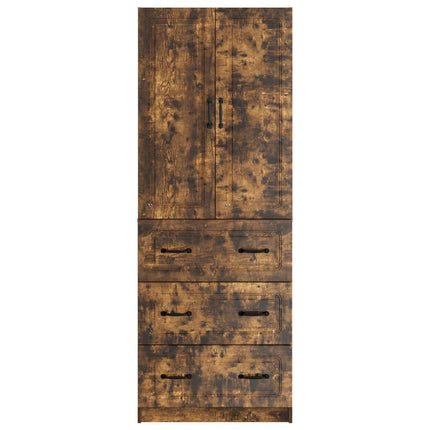 Skåpset 2 pcs Rökt ek 66 x 34,5 x 87 cm Konstruerat trä