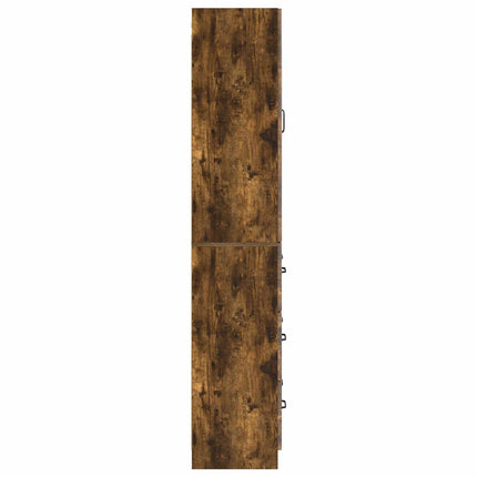 Skåpset 2 pcs Rökt ek 66 x 34,5 x 87 cm Konstruerat trä