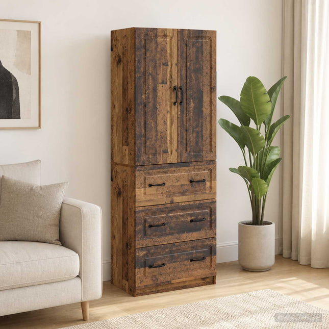 Skåpset 2 st 66 x 34,5 x 87 cm Konstruerat trä Gammalt trä