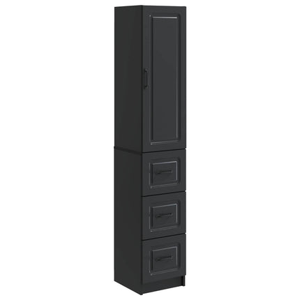 Skåpset 2 pcs Svart 33 x 34,5 x 87 cm Konstruerat trä